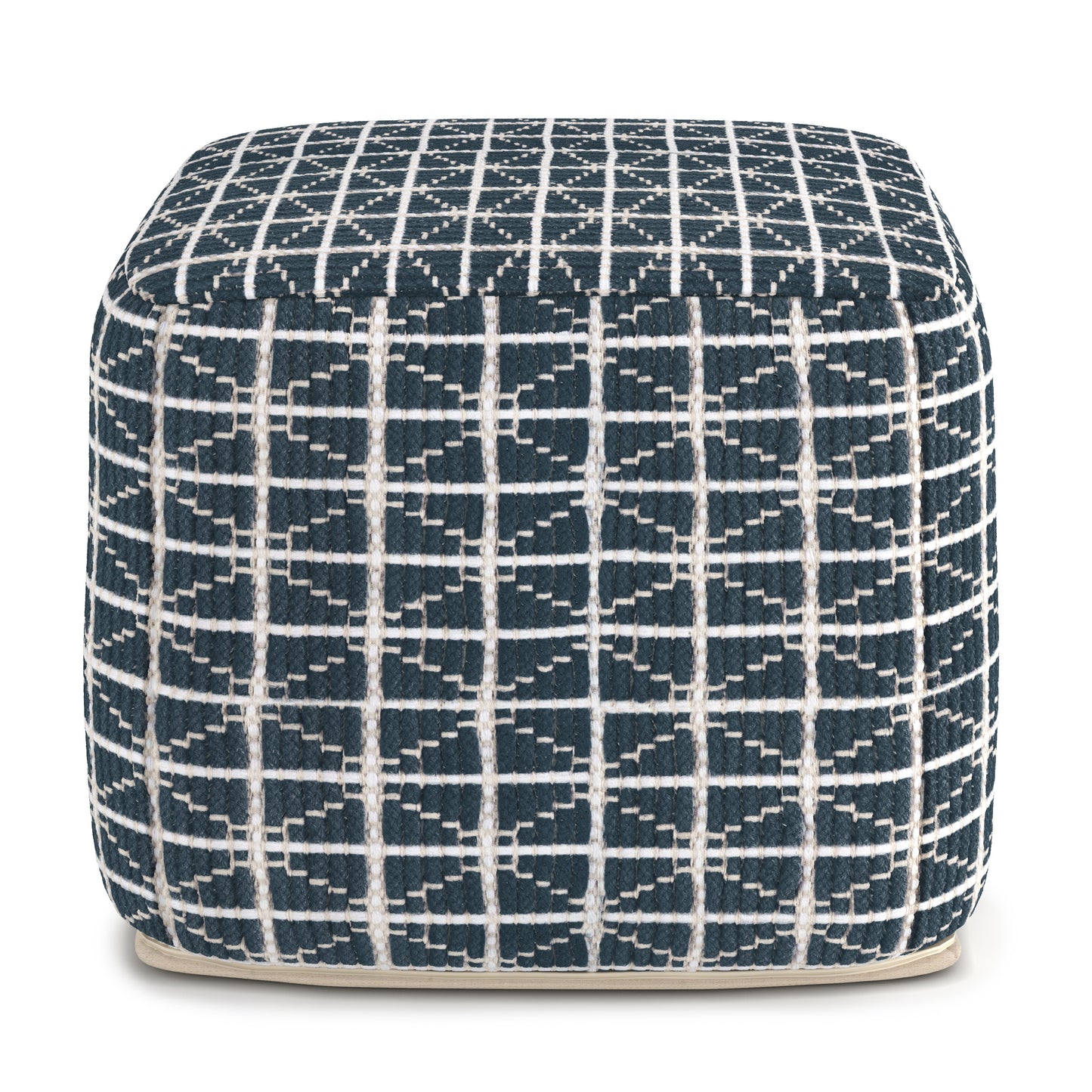 Starlight Handcrafted Cotton Square Pouf