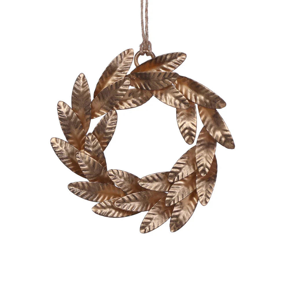 Iron Wreath Christmas Ornament, Set of 4