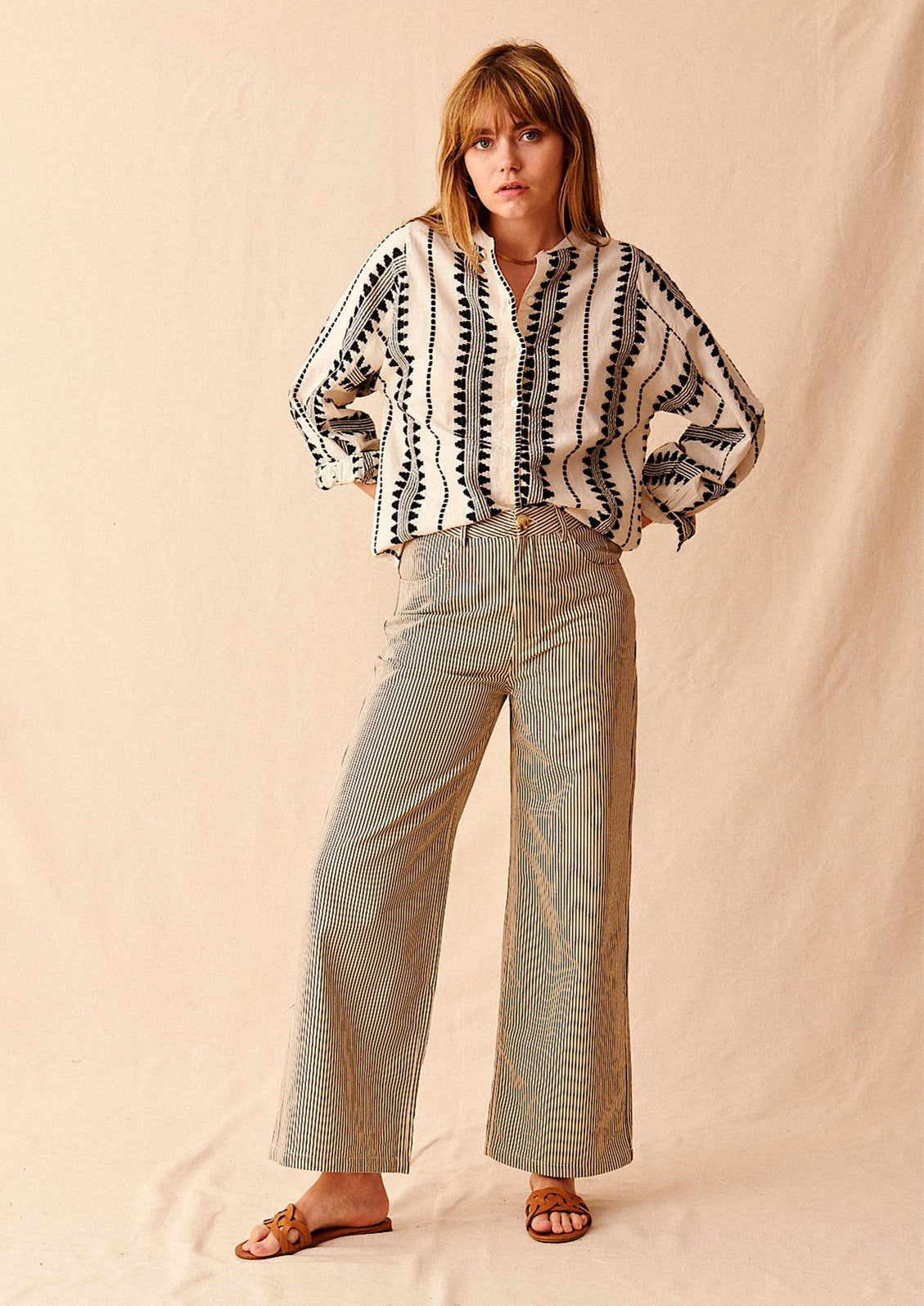 Remy Pants in Railroad Stripe