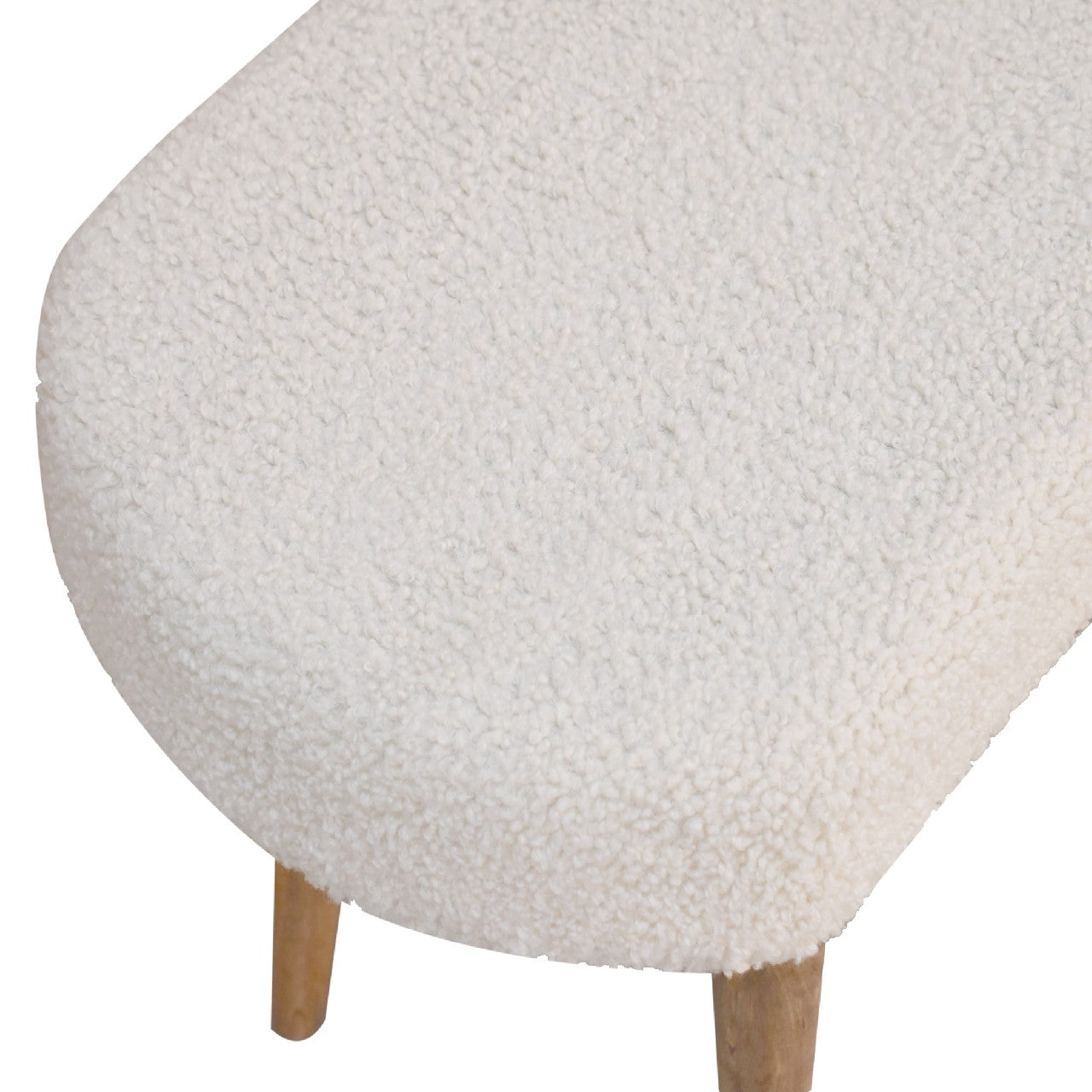 Upholstered Bench with Tapered Wood Legs