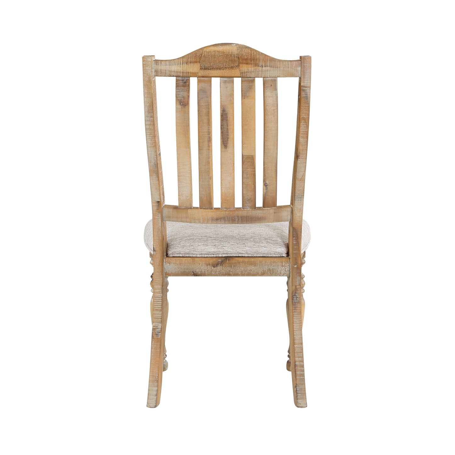 Styne Dining Chair with Vertical Slat-Back and Wood Frame, Set of 2