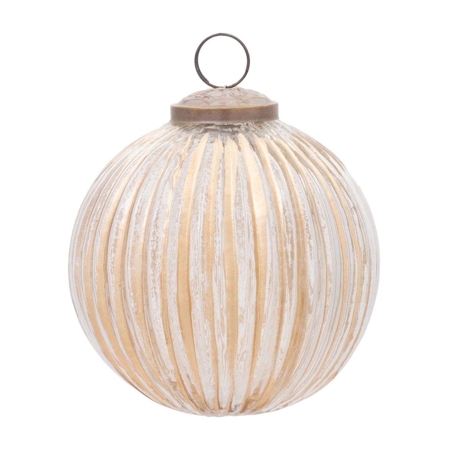 Ribbed Glass Ball Ornament, Set of 12