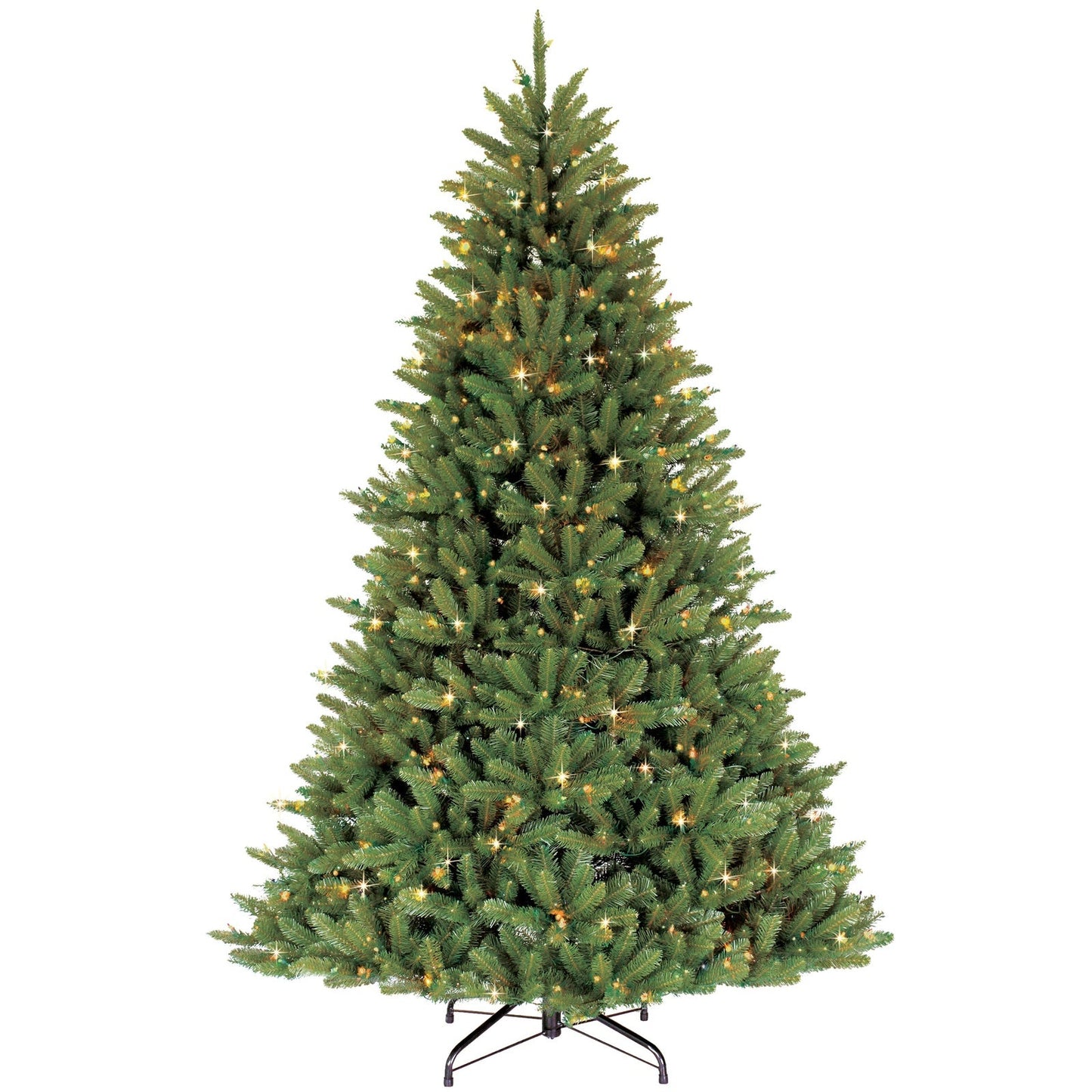6.5 ft Pre-lit Fraser Fir Artificial Christmas Tree with Clear Lights & Metal Stand
