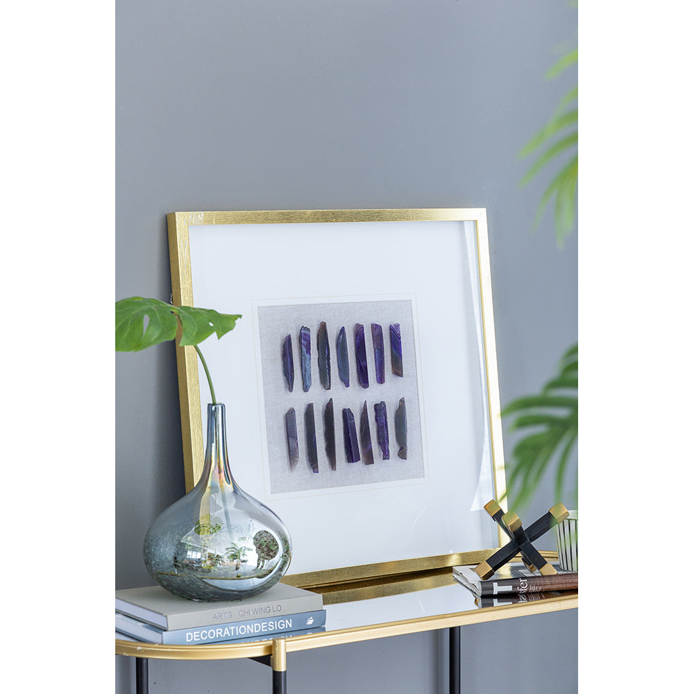 Grace Purple Agate Shadow Boxes Wall Art, Set of 2