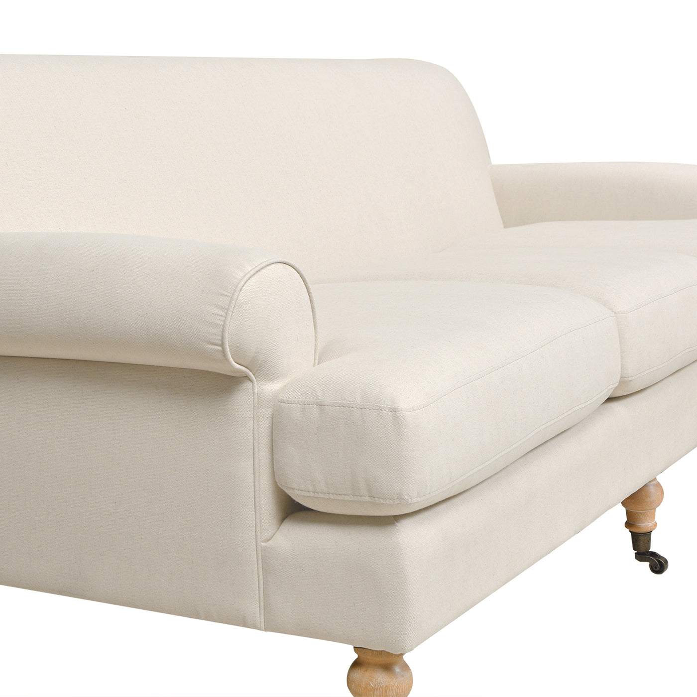 L-Shape Reversible Sectional Sofa with Turned Legs