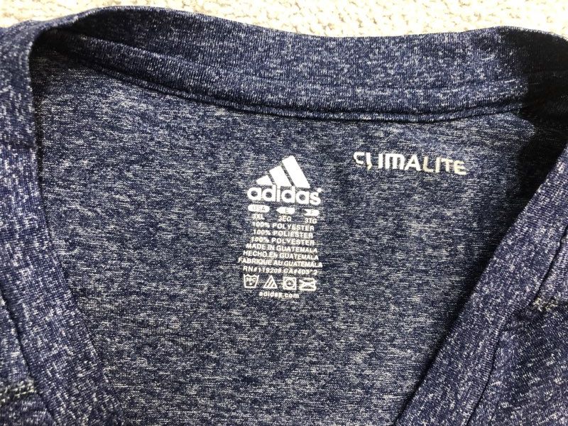 Adidas Shirts Mens 3XL Heather Blue Patriots Athletics ClimALite Crew Neck Tee
