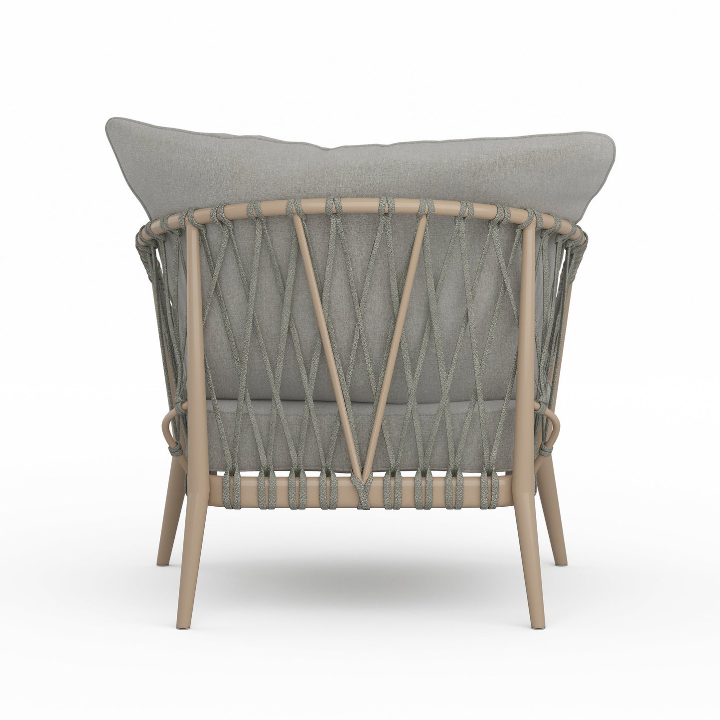Outdoor Conversation Chair with Aluminum Frame, Set of 2