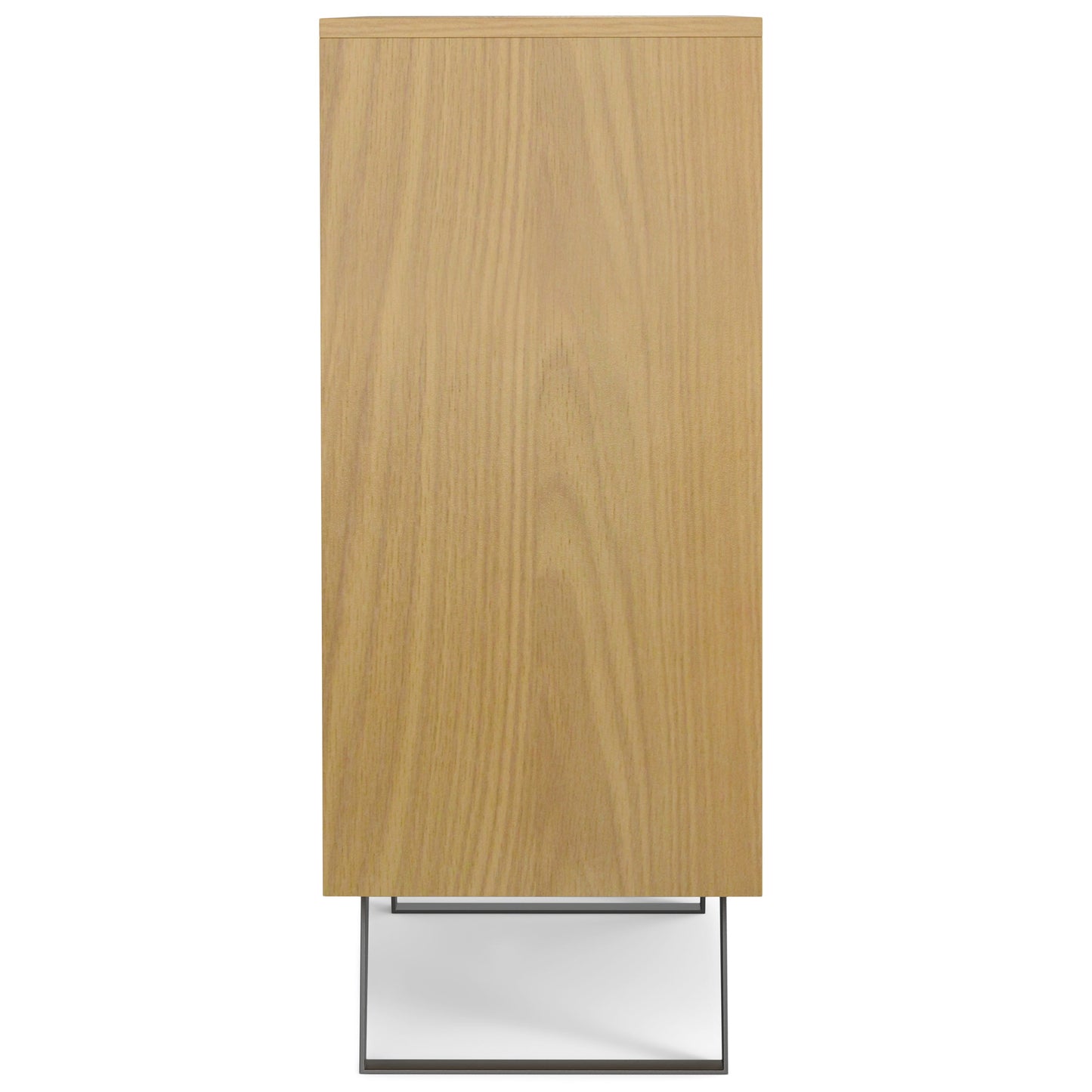 Passage 2-Door Storage Cabinet with 4 Adjustable Shelves and Metal Angled Legs