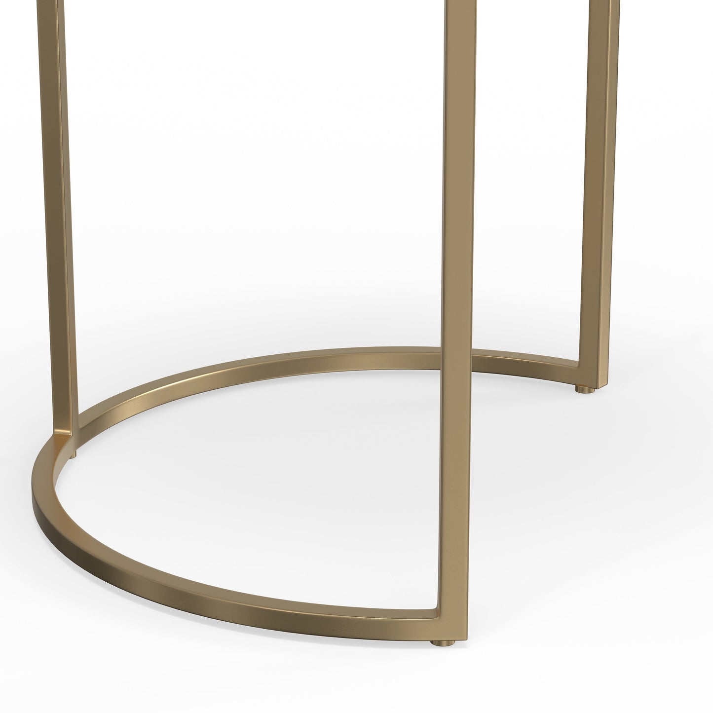 2-Piece Nesting Table Set with Etched Top and Round Base