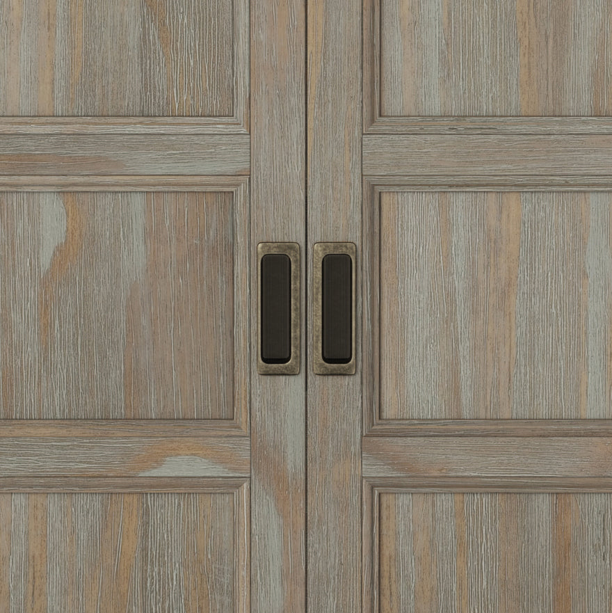 Fracture Storage Cabinet with 2 Doors and Tapered Legs