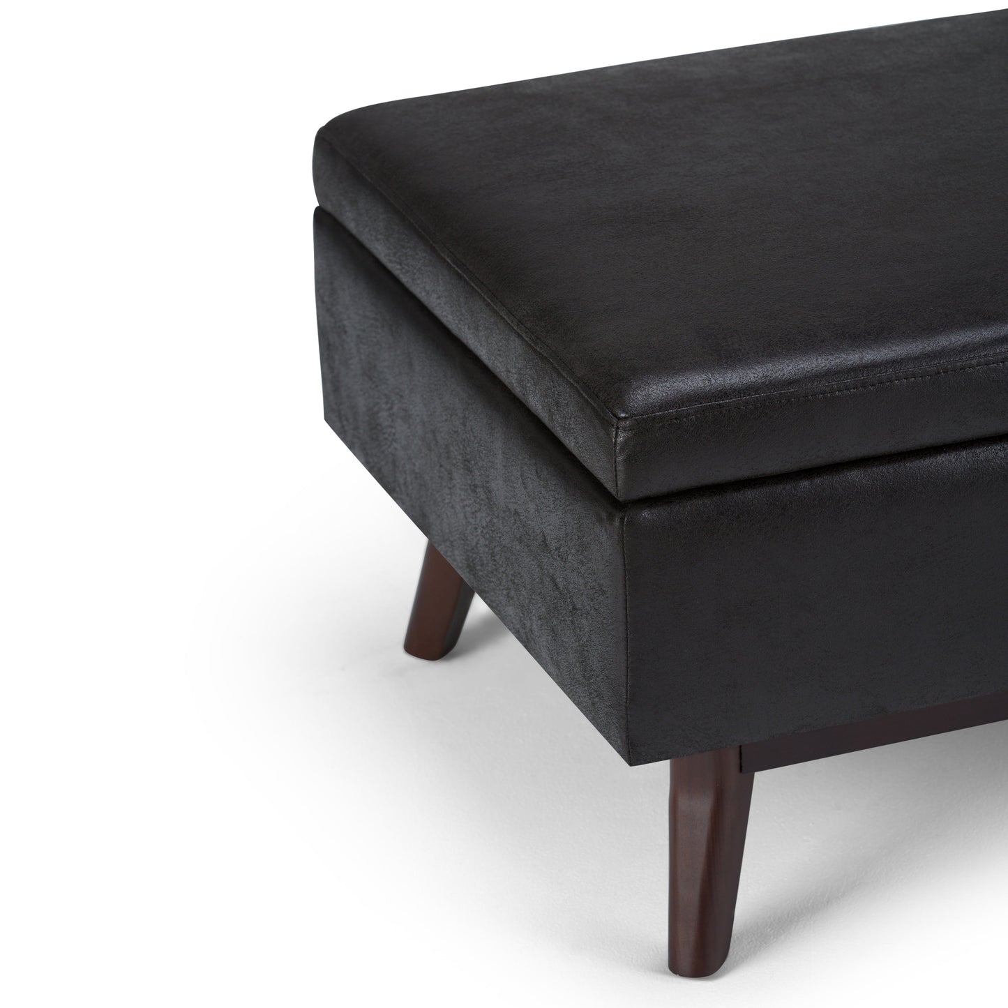 Untamed Upholstered Ottoman with Flip Top Storage and Wood Frame