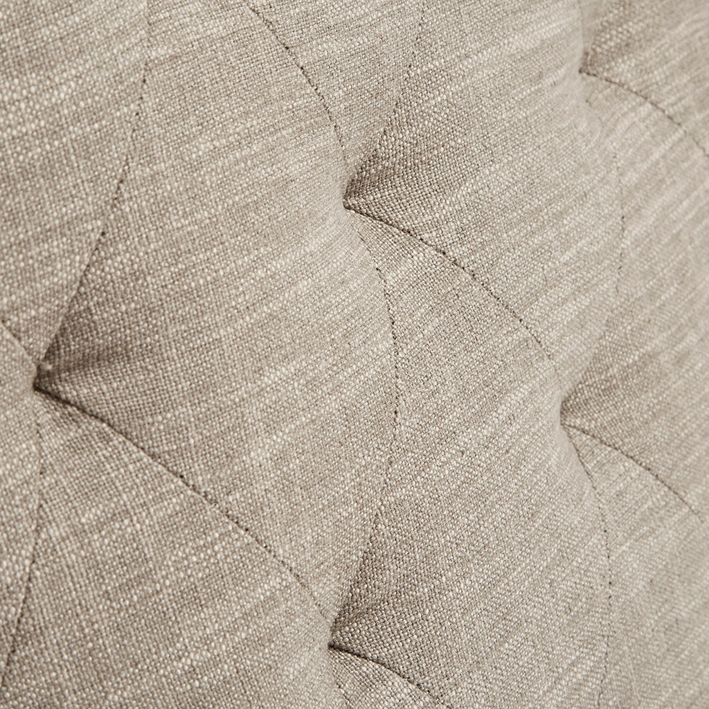 Button Tufted Upholstered Swivel Chair with Low Back and Nailhead Trim