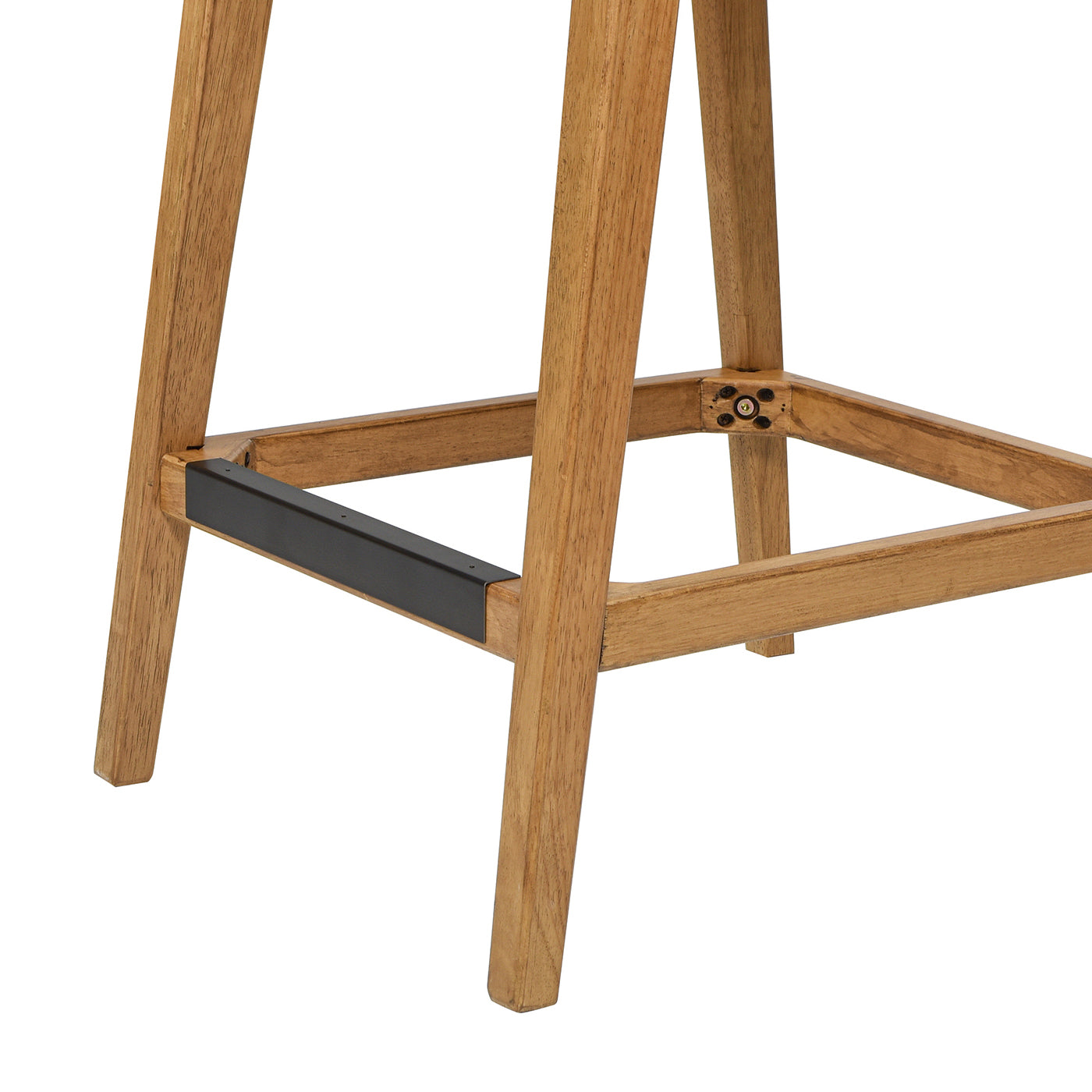 Counter Stool with Wood Frame, Open Back and Footrest