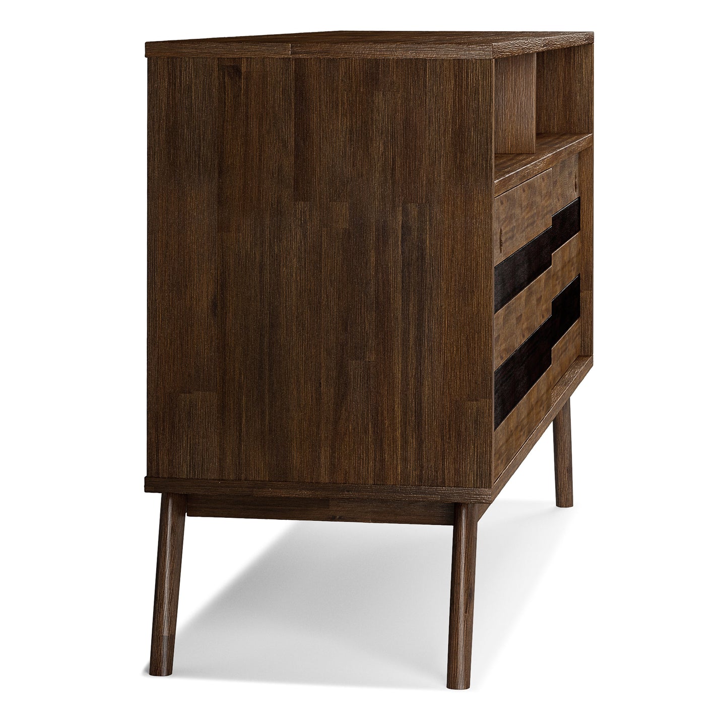 54" TV Stand with Adjustable Shelves and Sliding Doors