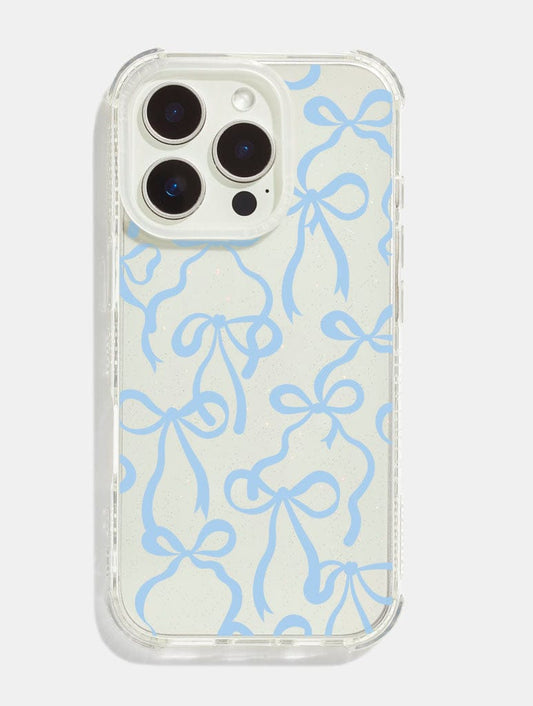 Baby Blue Bows Shock iPhone Case
