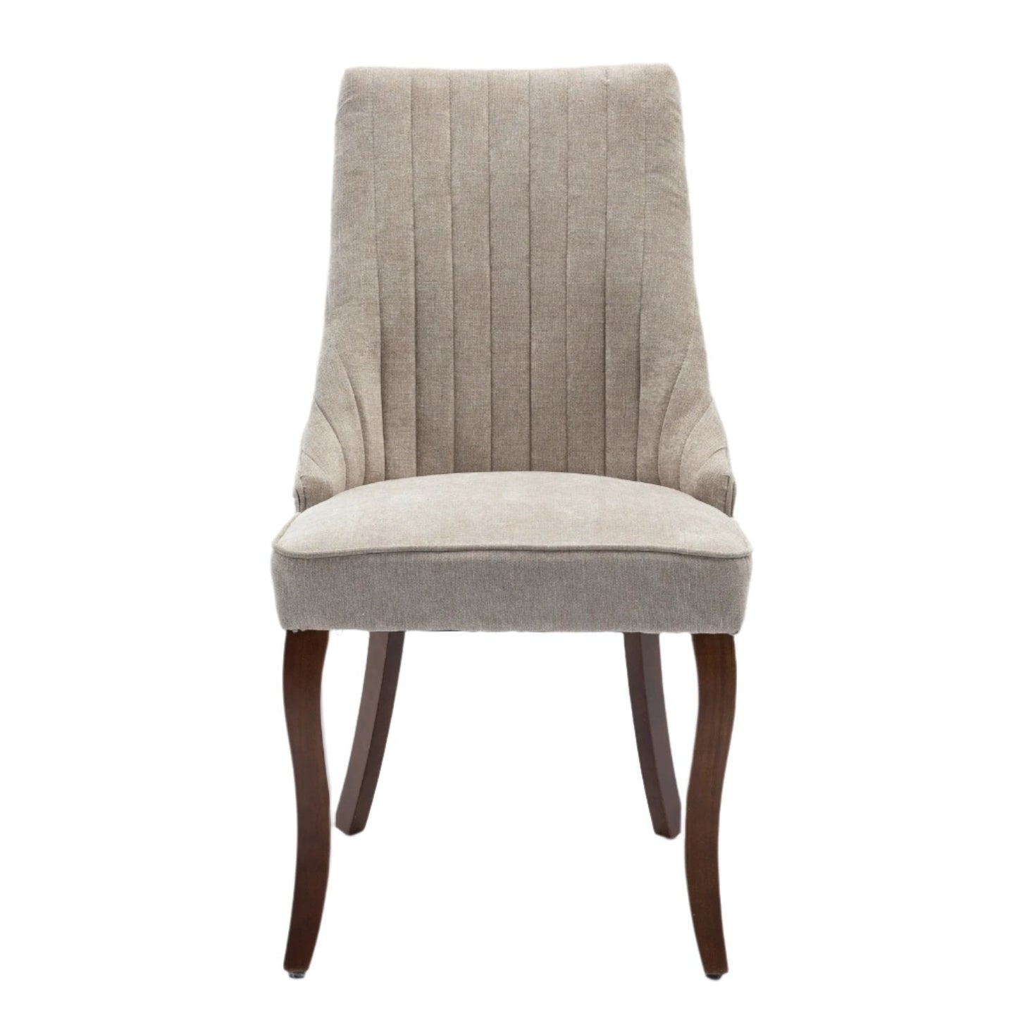 Upholstered Dining Chair with Curved Legs and High Backs, Set of 2
