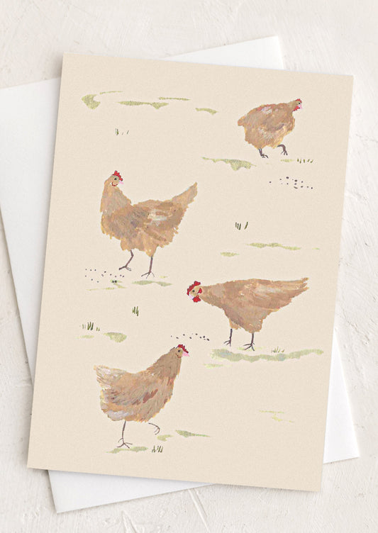 Backyard Chickens Blank Card