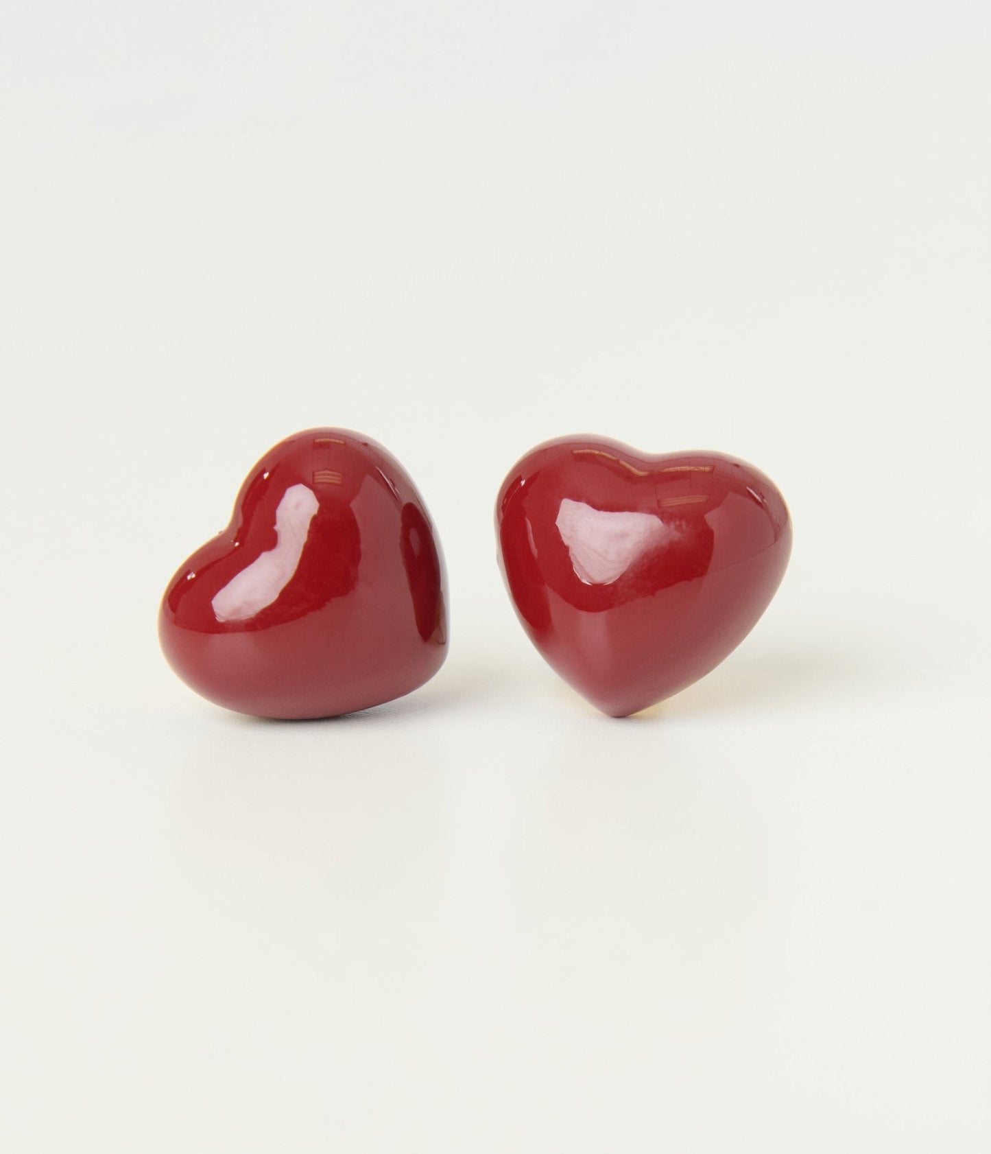 Banned Burgundy Lucky Heart Earrings