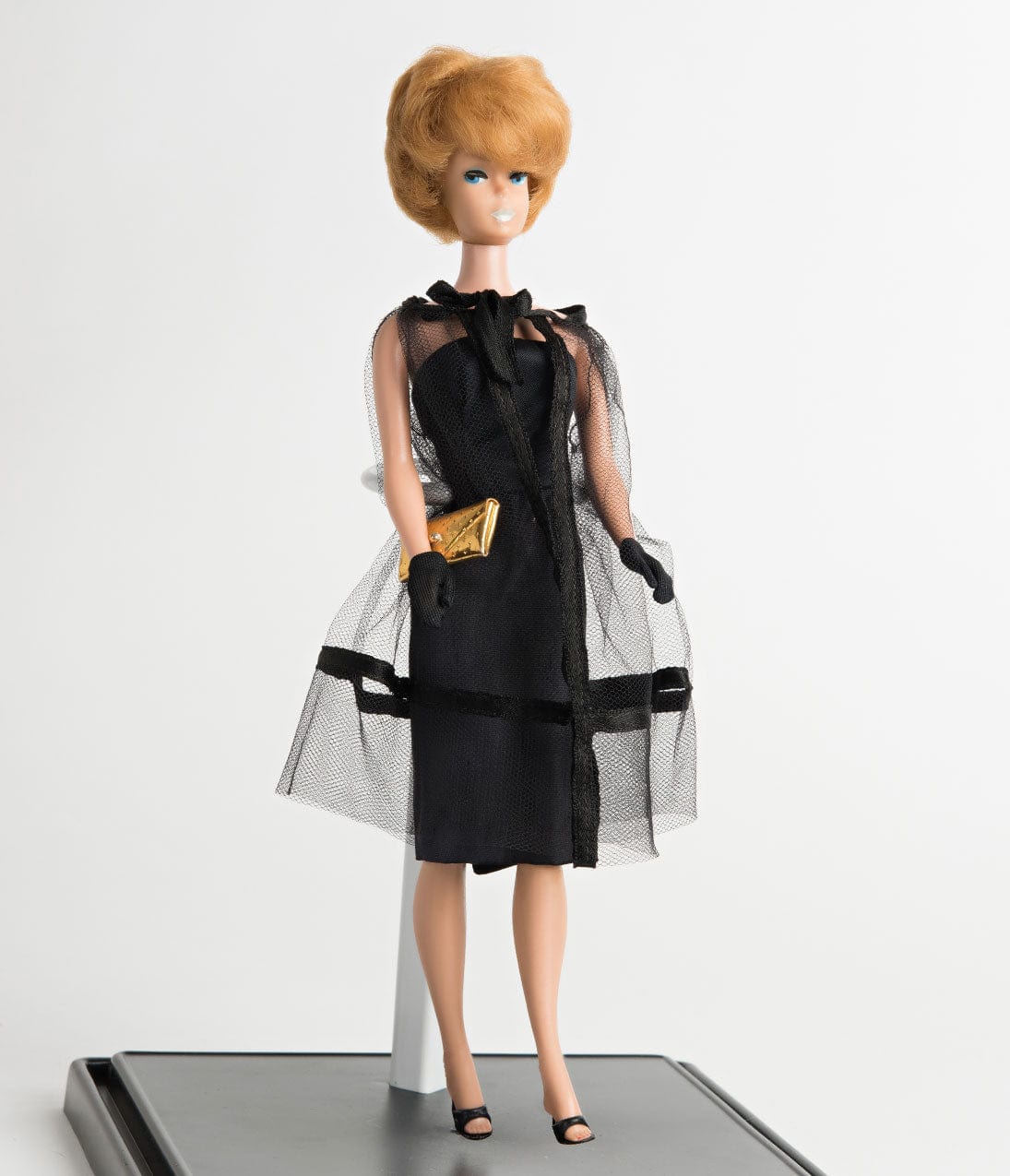 Barbie x Unique Vintage Plus Size Black Magic Sheath Dress & Cape Set