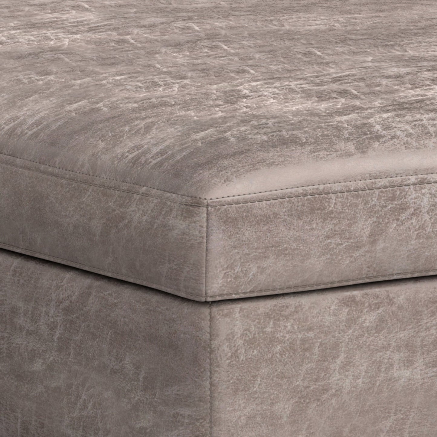 Venture 40"W Square Flip Top Ottoman with Wood Frame