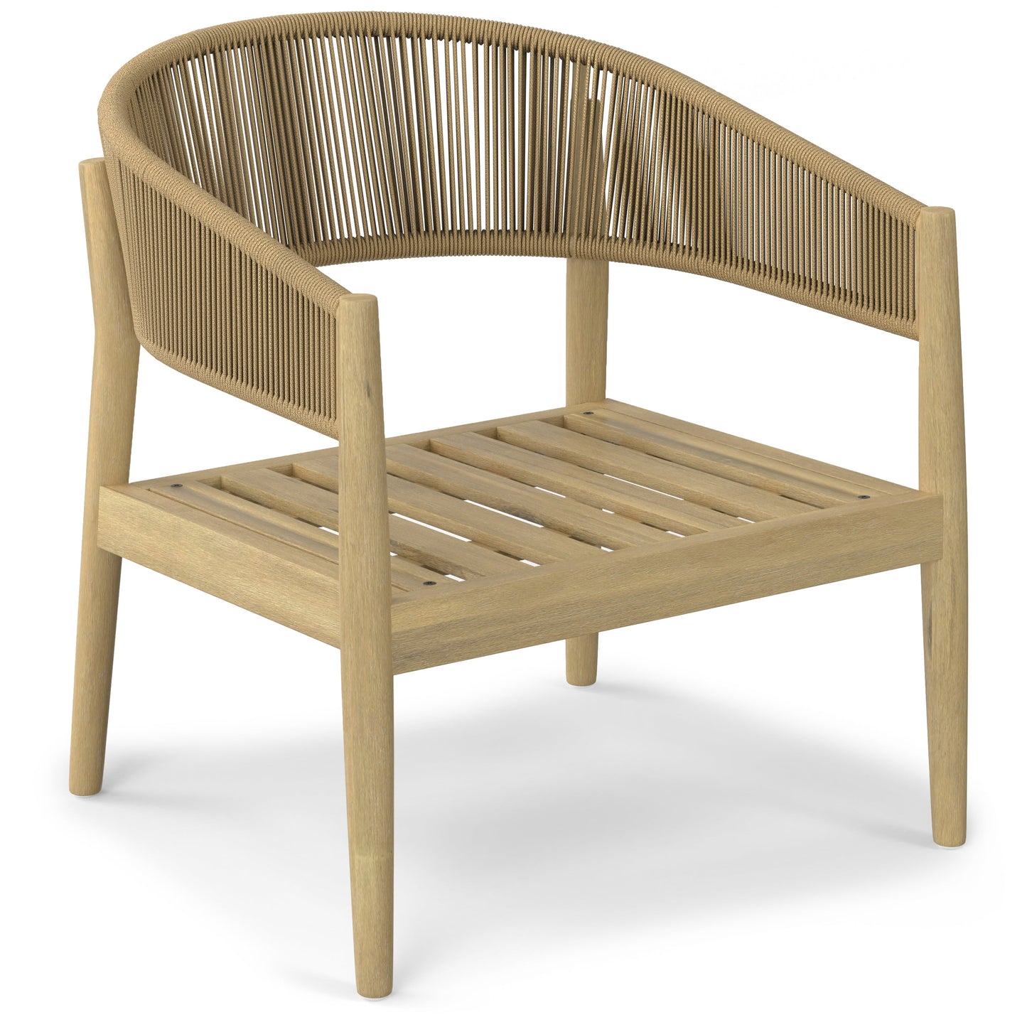 Outdoor Conversation Chair with Curved Back and Arm, Set of 2
