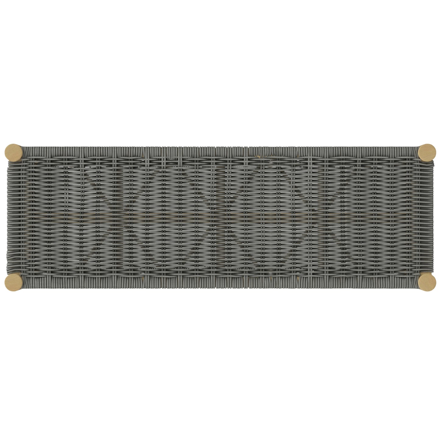 Jamboree Woven Rope Outdoor Bench with Wooden Legs