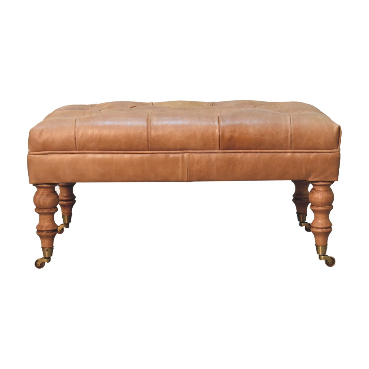 Upholstered Ottoman with Castor Legs