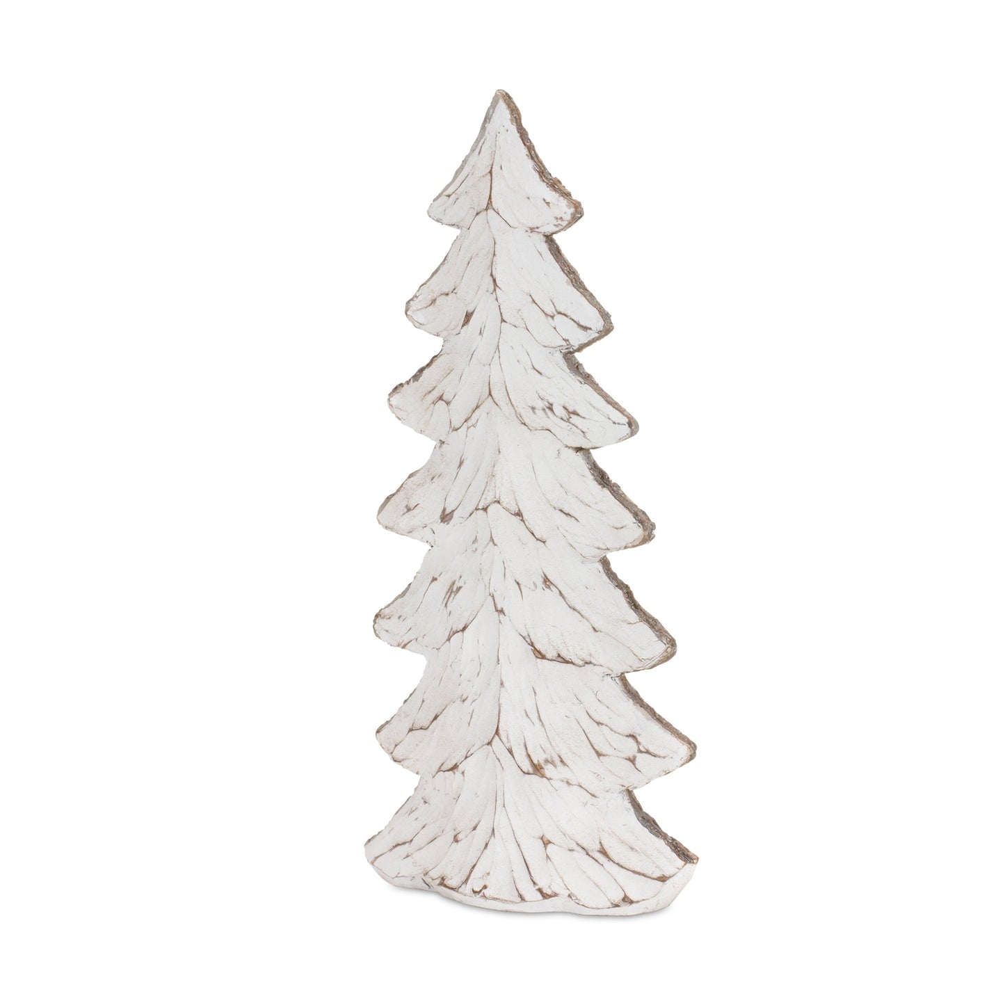 Carved Wood Design Holiday Tree Decor, Set of 3