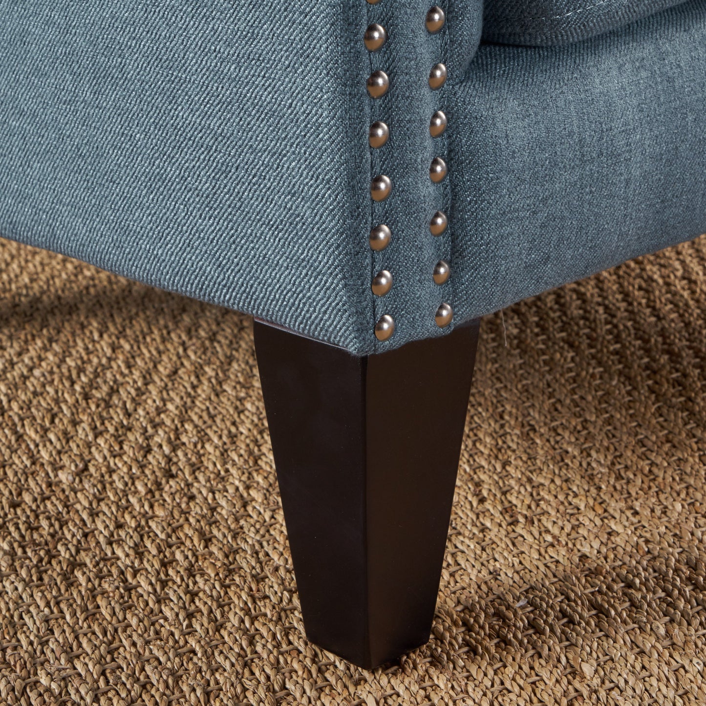 Cerebral Upholstered Wingback Chair with Diamond Tufting and Nailhead Trim