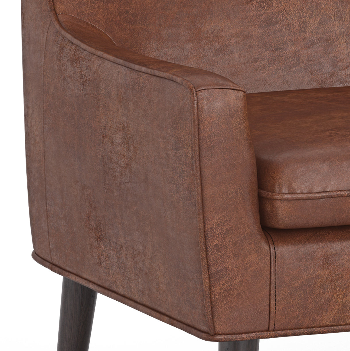 Upholstered Slope Armchair with Removable Cushion Seat