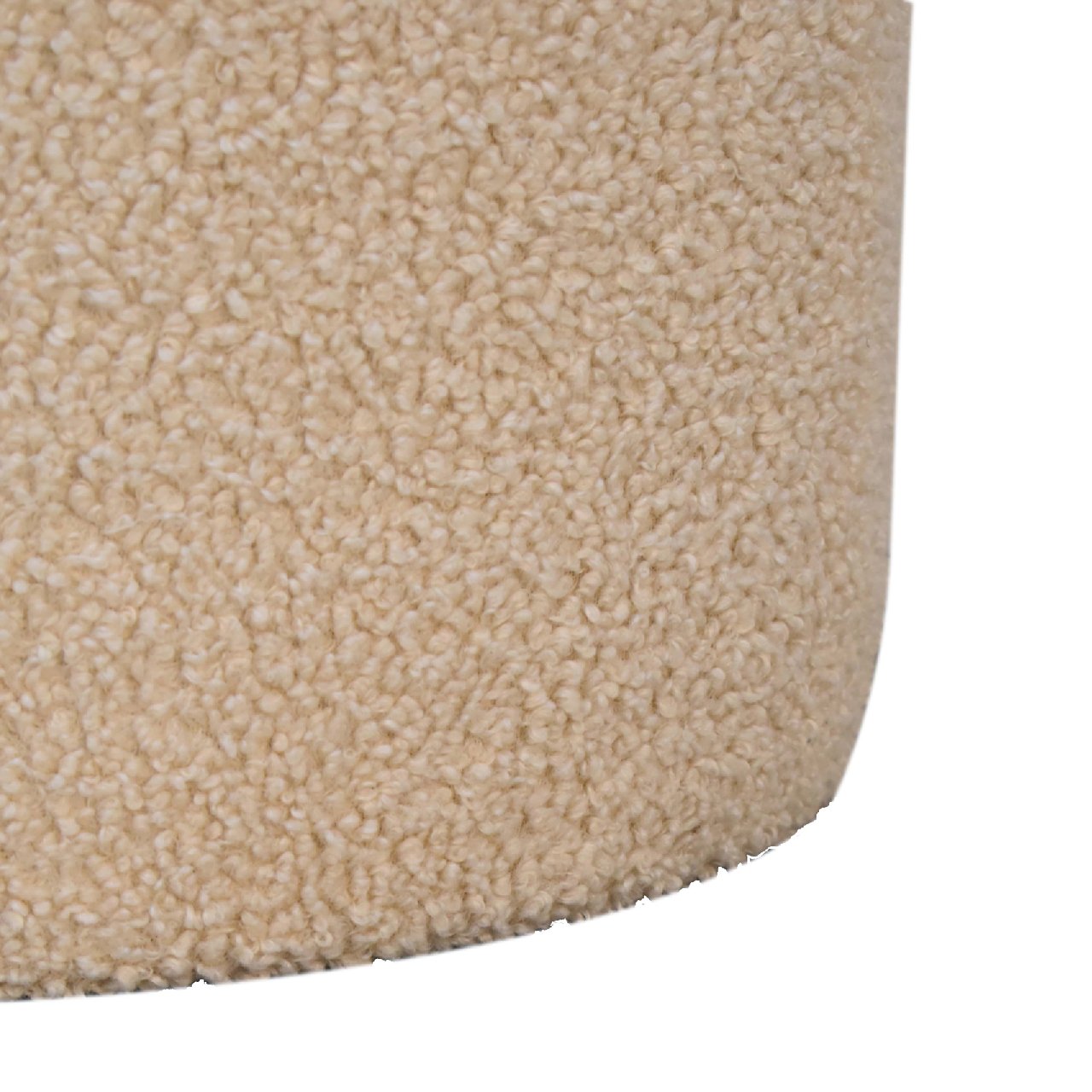 Enigmaaa Upholstered Footstool with Border and Round Shape