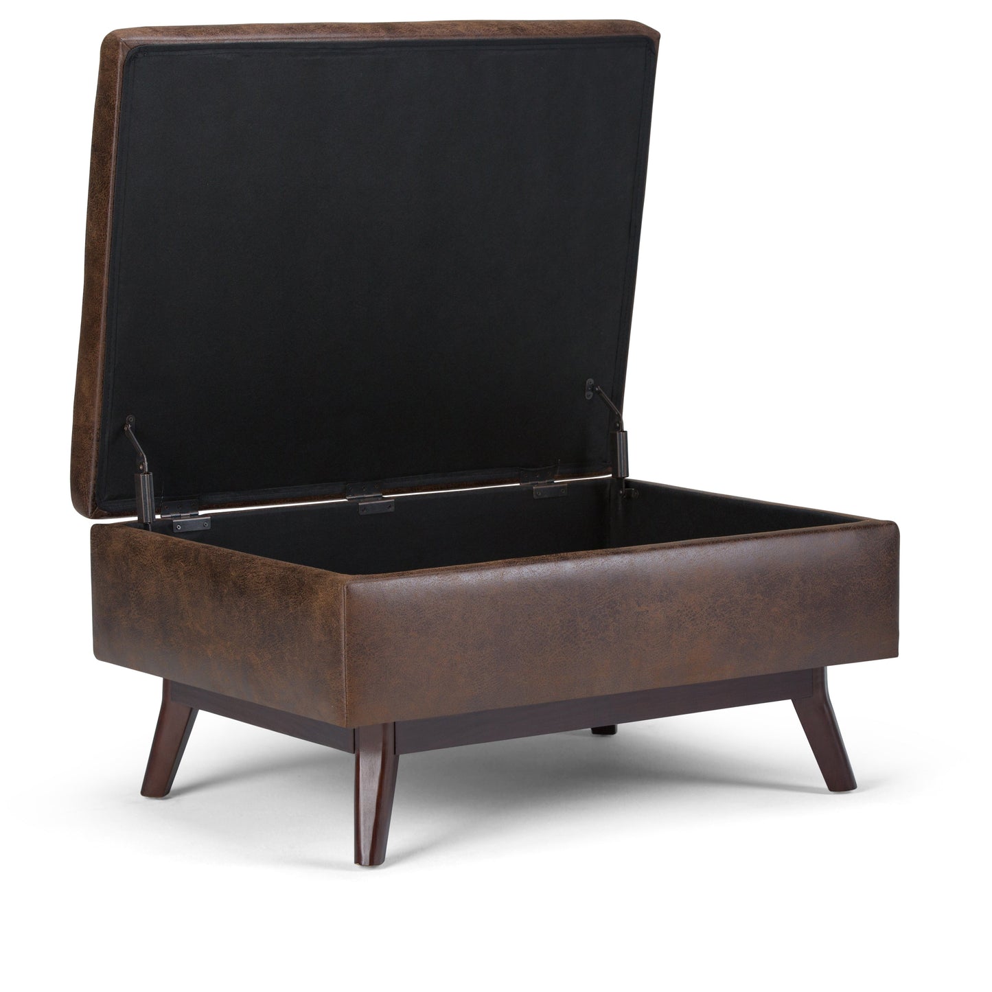 Untamed Upholstered Ottoman with Flip Top Storage and Wood Frame