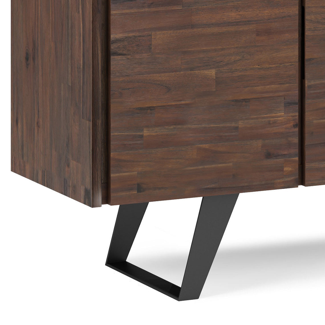 Passage 4-Door Buffet Cabinet with 4 Adjustable Shelves and Metal Angled Legs