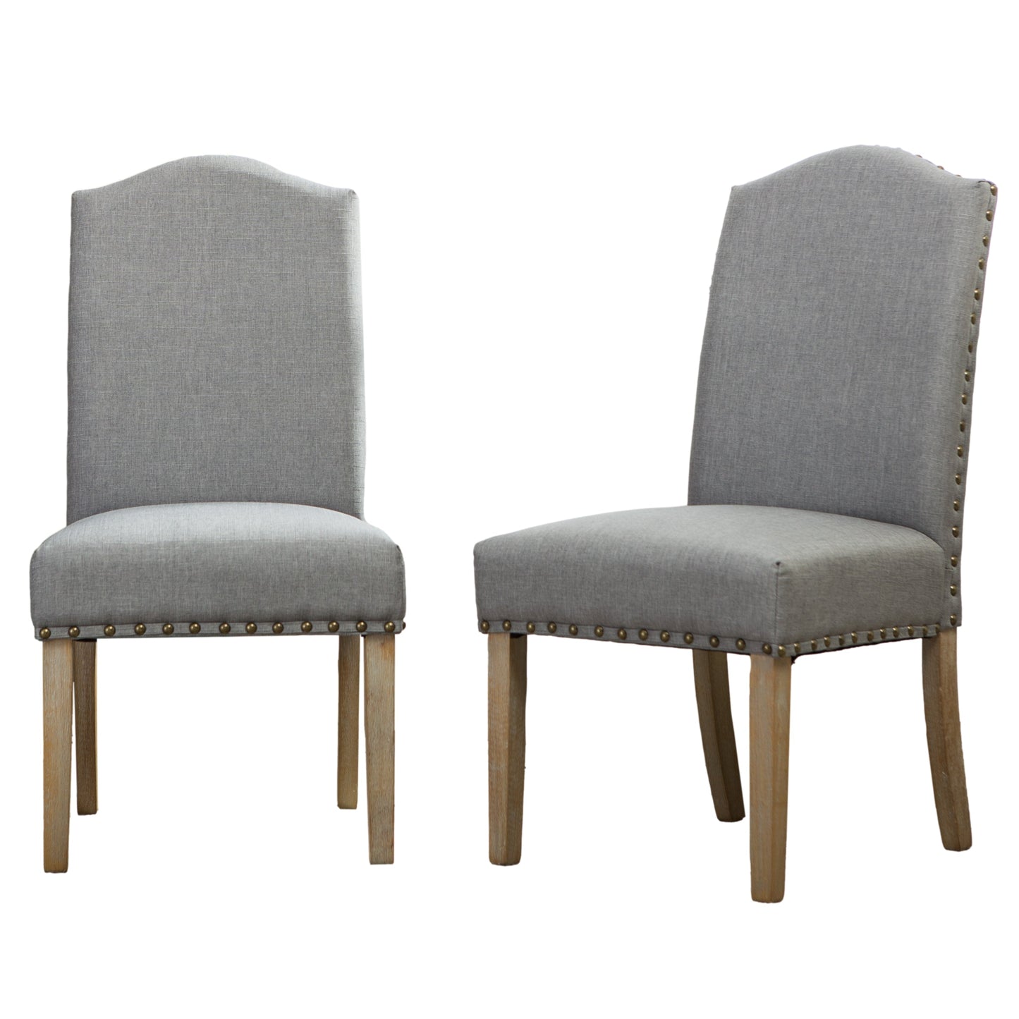 Wolen Upholstered Dining Chair with Nailhead Trim and High Back, Set of 2