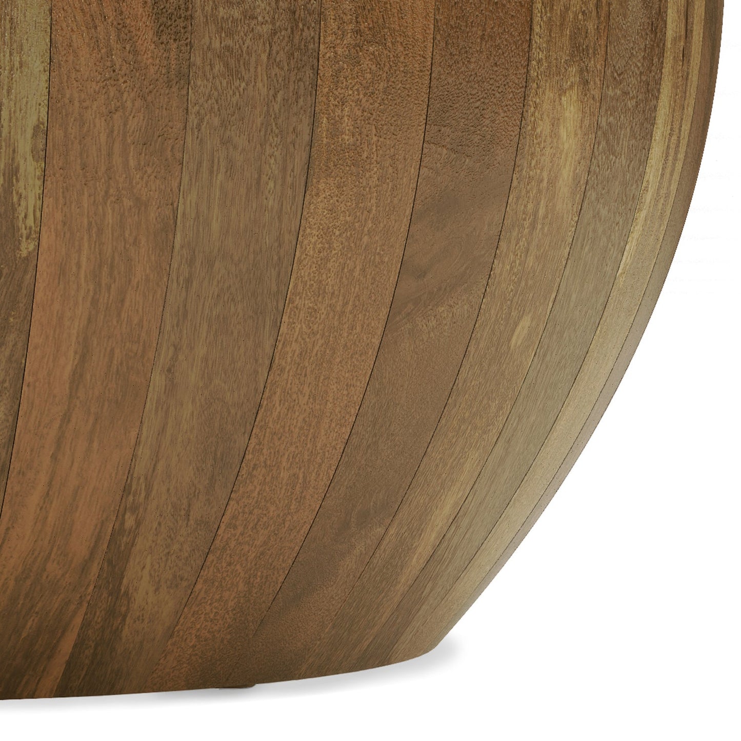 Wooden Drum-Shaped Coffee Table