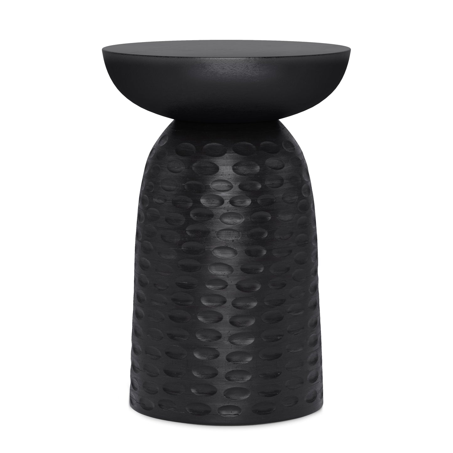 Centum Wooden Accent Table with Sleek Sculptural Design
