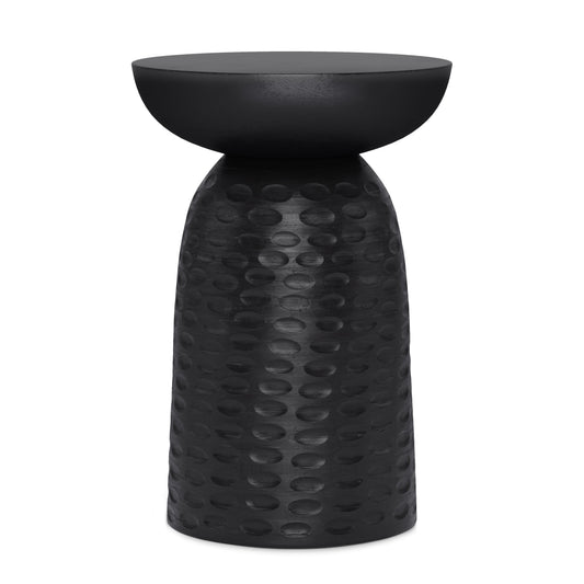 Centum Wooden Accent Table with Sleek Sculptural Design