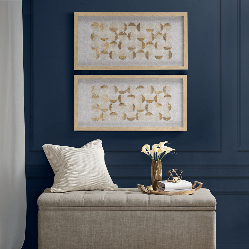 2-Piece Wall Decor Set with Hand Applied Foil