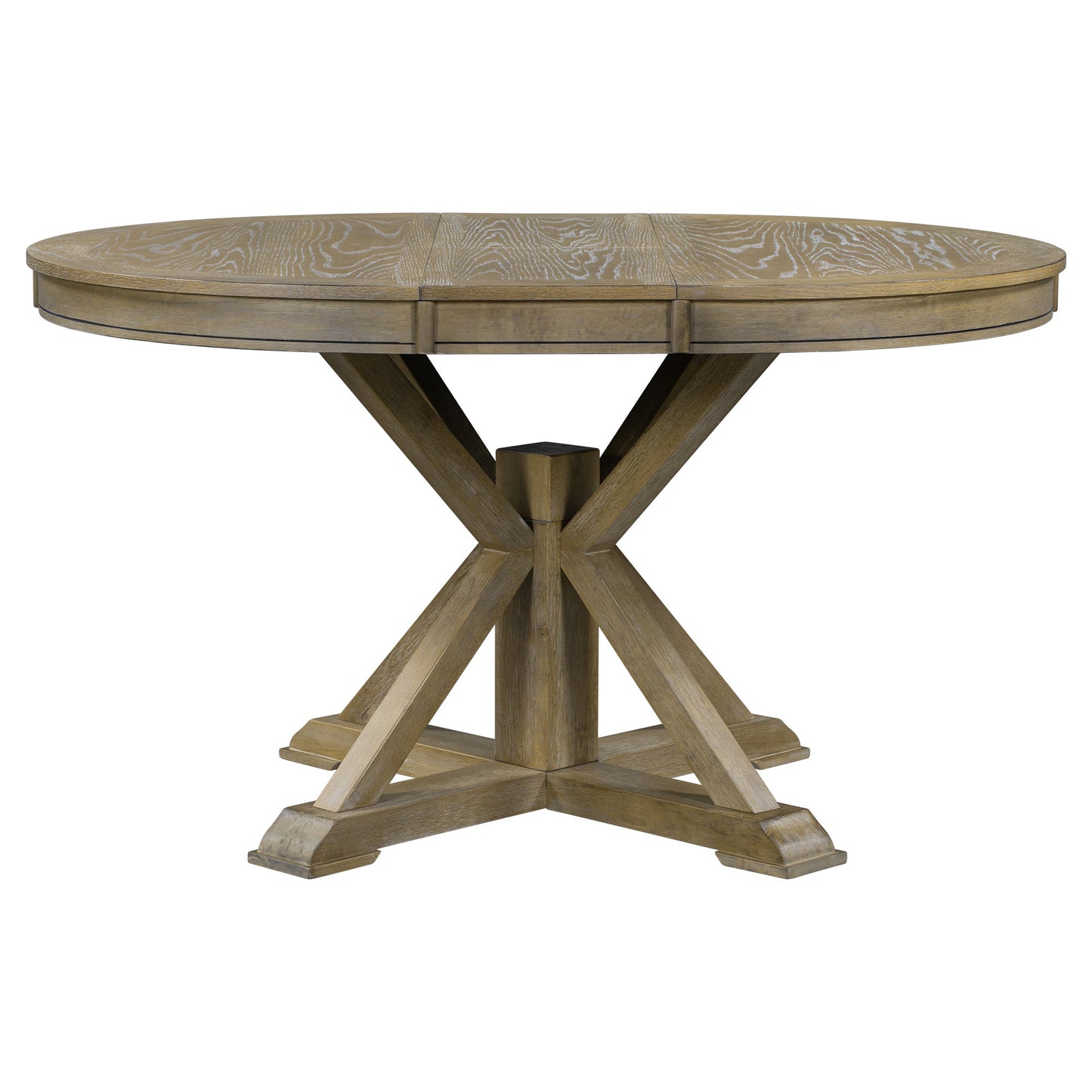 Melin Extendable Dining Table with Wood Frame and X-Shaped Base