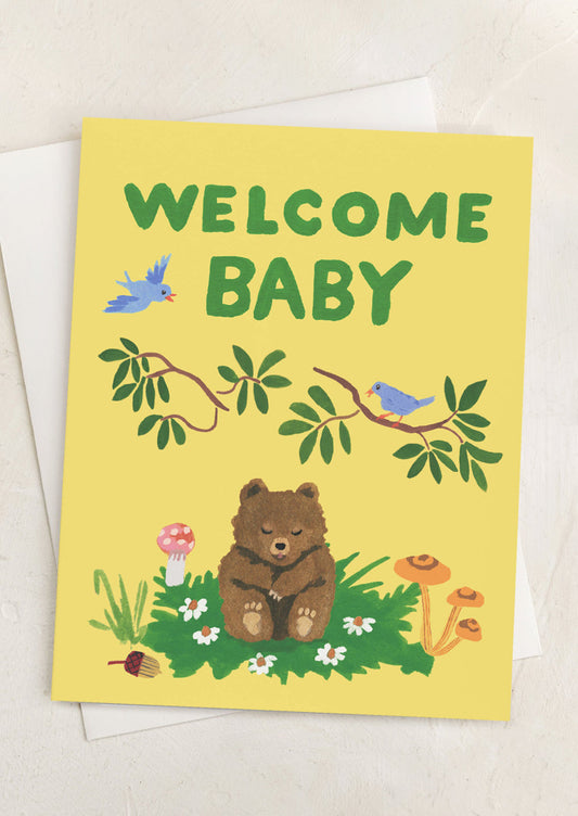 Bear Cub Baby Card
