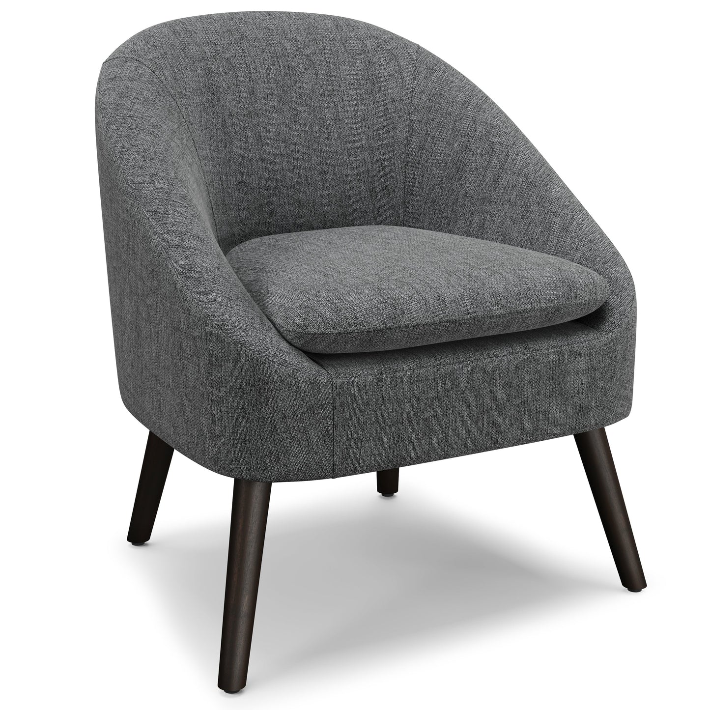Divine Upholstered Accent Chair with Removable Cushioned Seat and Curved Back