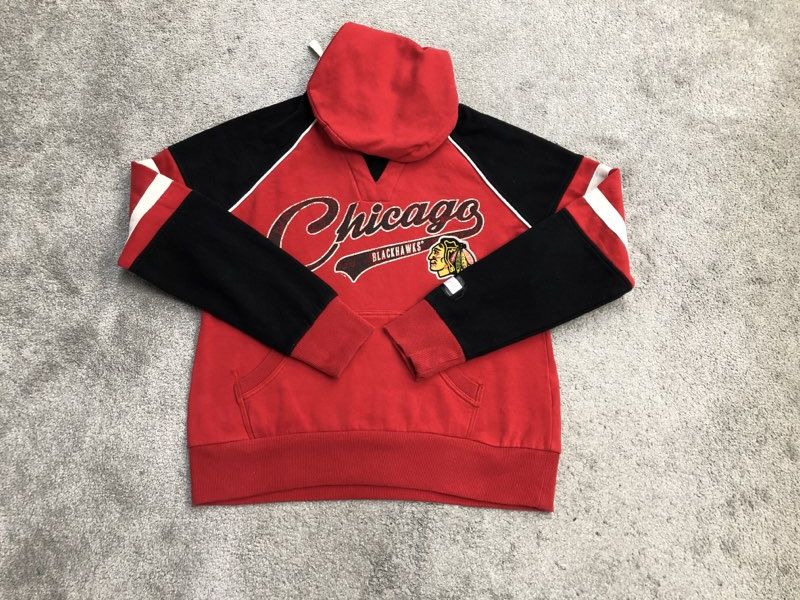G-III By Carl Banks Hoodie Men Large Red Chicago Blackhawk NHL Hoodie Sweatshirt
