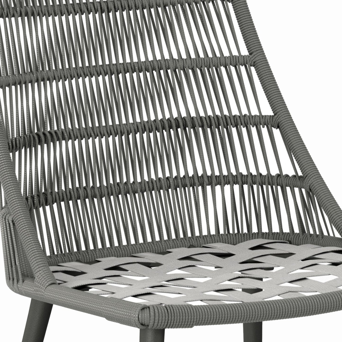 Outdoor Dining Chair with Curved Back, Set of 2