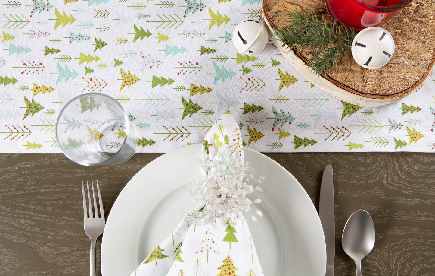 Holiday Woods Printed Table Runner 14X72