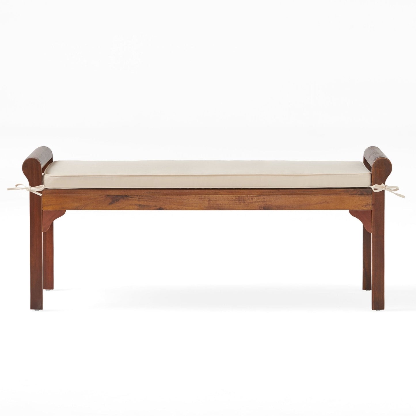 Bench with Cushion and Acacia Wood Frame