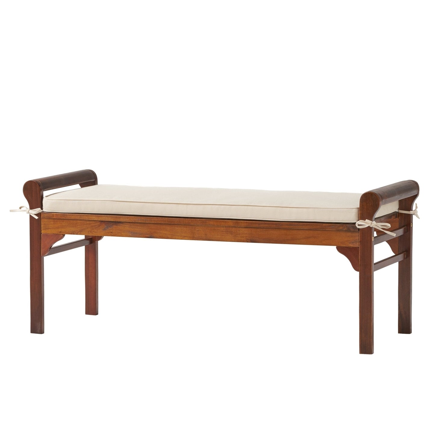 Bench with Cushion and Acacia Wood Frame