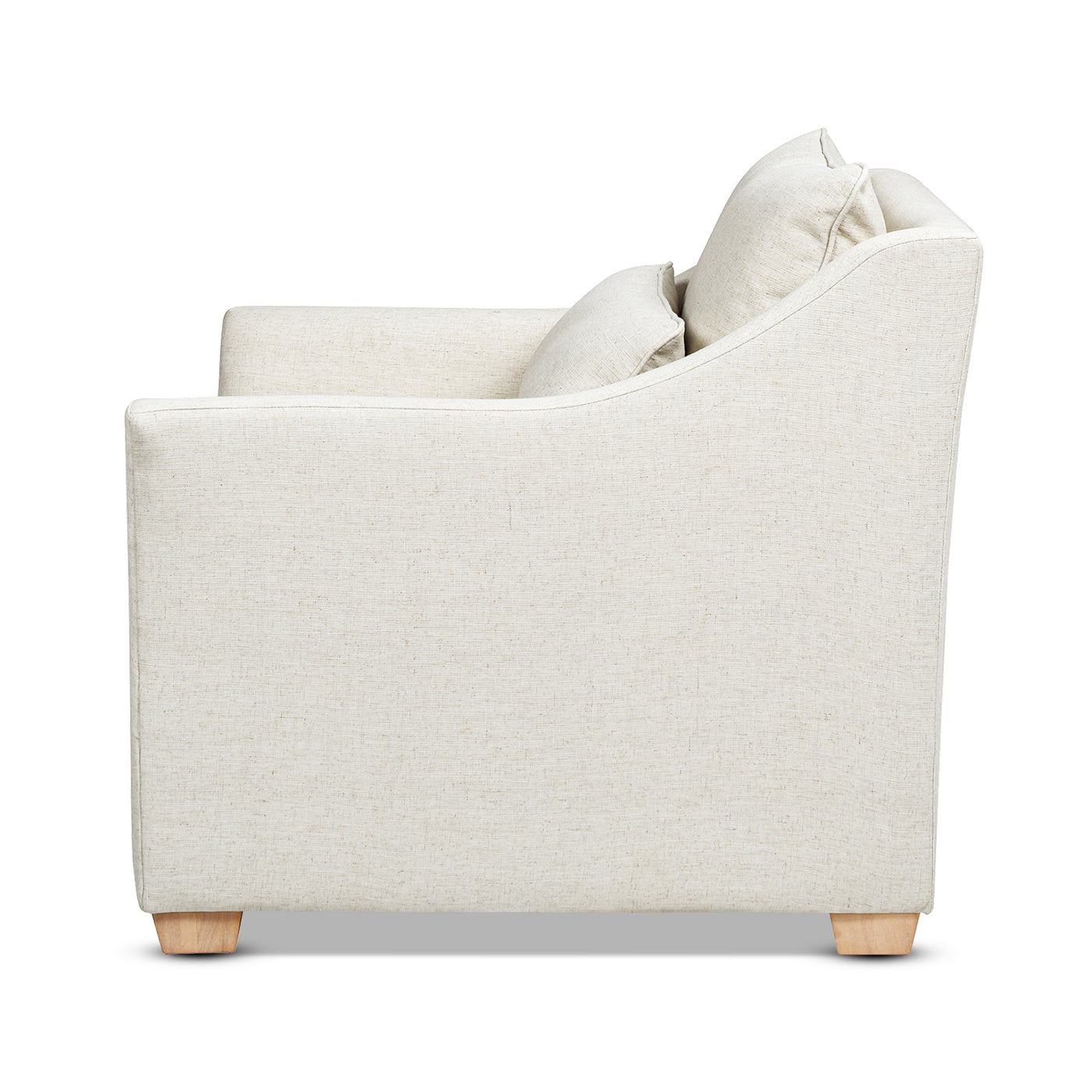Citadell 38" Upholstered Accent Chair with Lumbar Pillow and Flared Arms