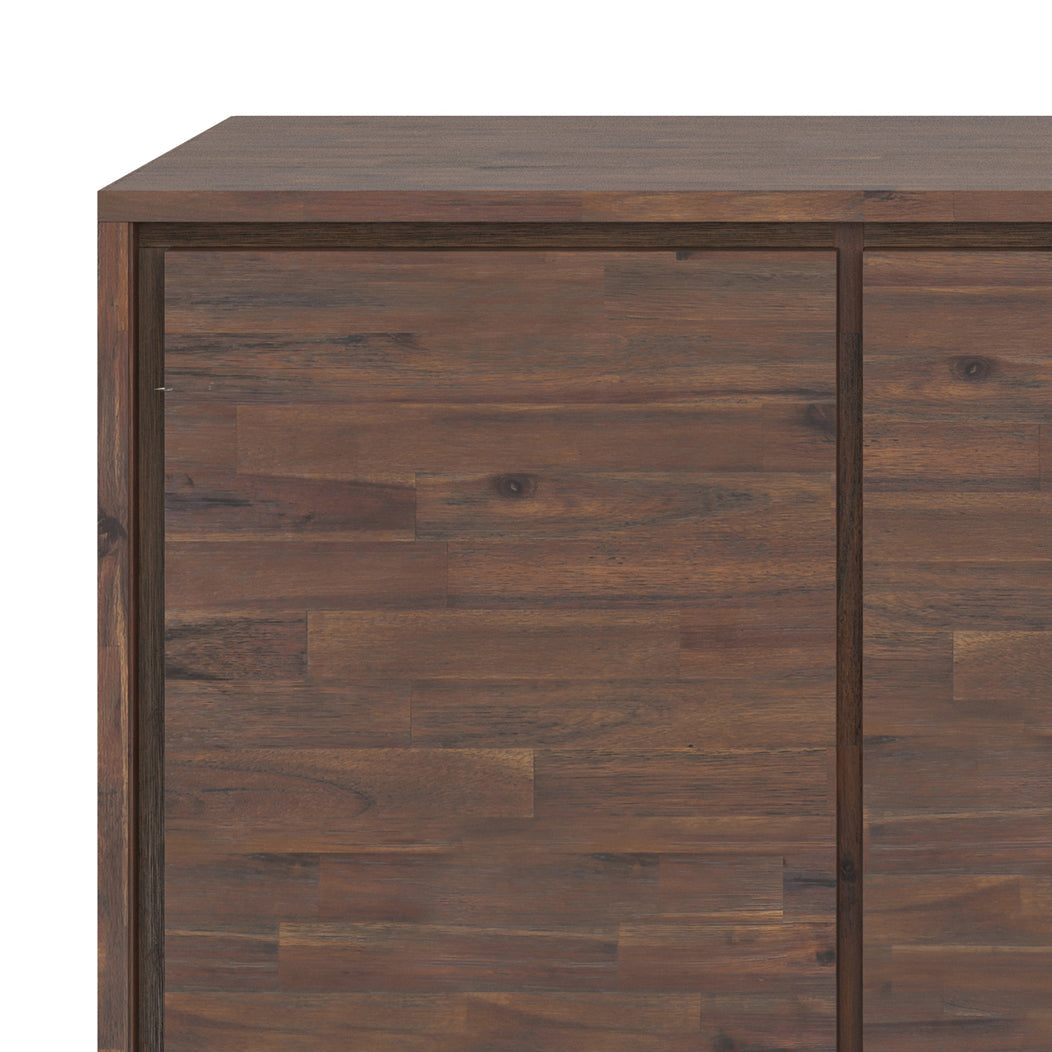 Passage 4-Door Buffet Cabinet with 4 Adjustable Shelves and Metal Angled Legs