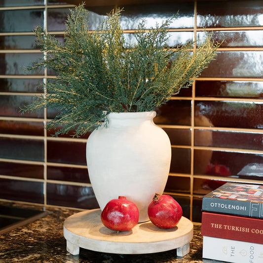 Handcrafted Cream Terracotta Vase