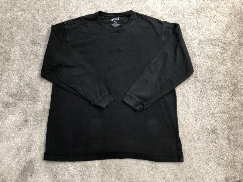 Duluth Trading T Shirt Mens X Large Black 100% Cotton Long Sleeve Crew Neck Tee